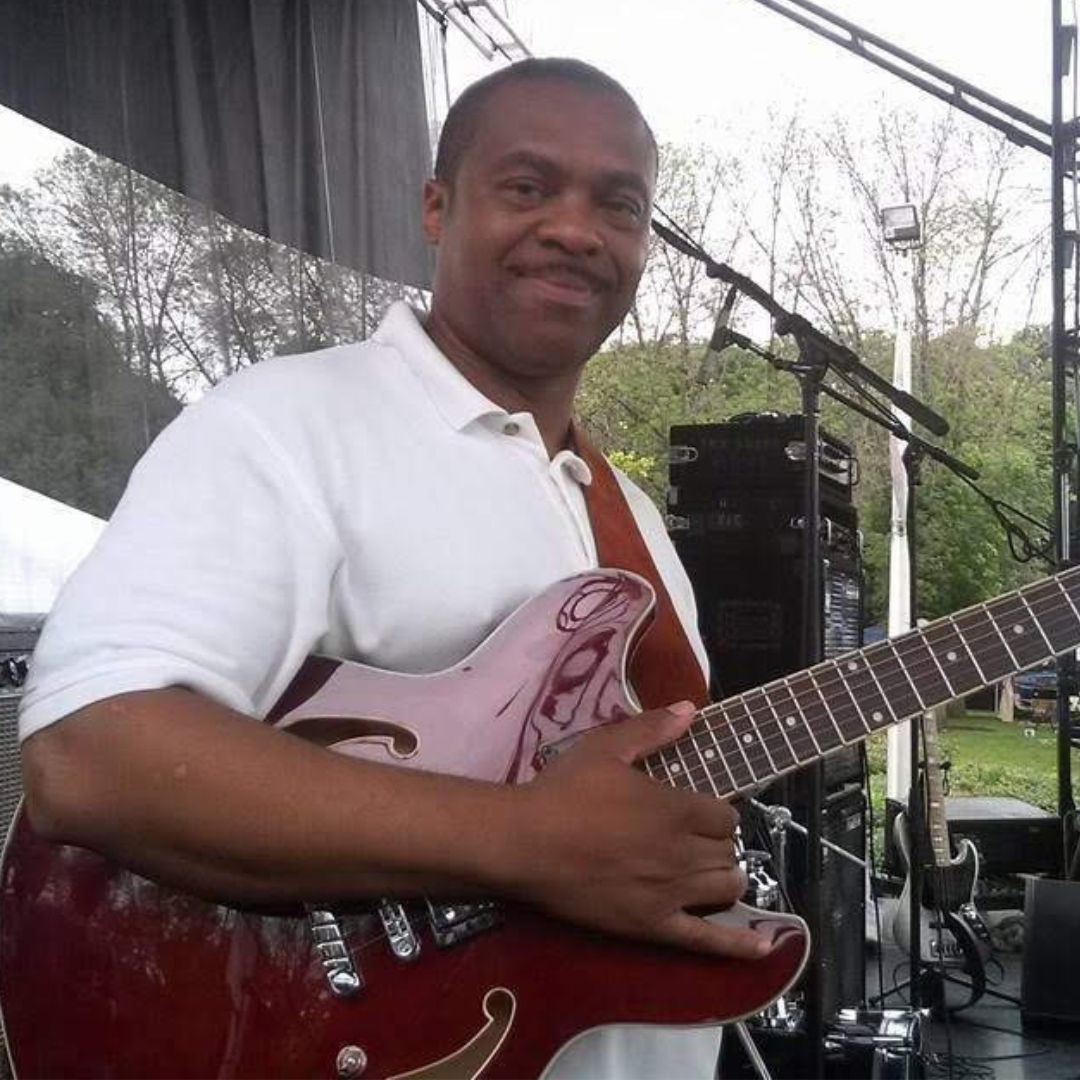 Sky Roberson, The Rock & Soul Band’s lead guitarist.